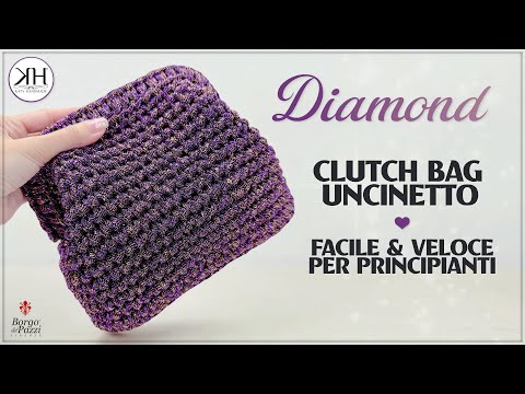Видео: Вязаная крючком сумочка-клатч "Бриллиант" 💎 Простая техника даже для начинающих 💖 #вязаниекрючком