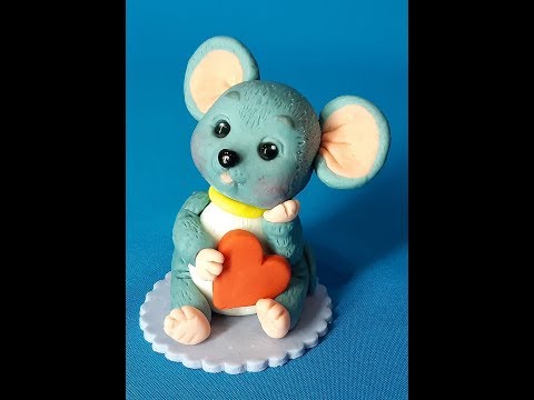 Видео: МИЛЫЙ МЫШОНОК С СЕРДЕЧКОМ!!!  ФИГУРКА НА ТОРТ ИЗ ДОМАШНЕЙ МАСТИКИ! /  Cute mouse with a heart!