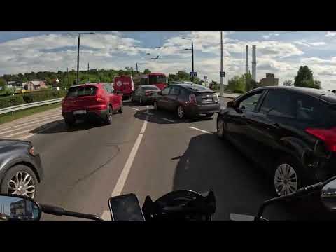 Видео: по Литовским пробкам на Suzuki GSXS-750