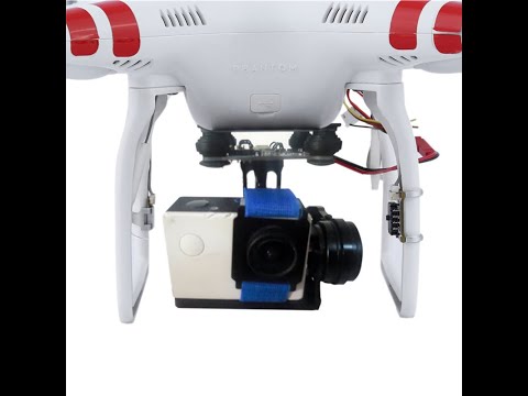 Видео: Суперлёгкий, двухосевой, электрический подвес для квадрокоптера.