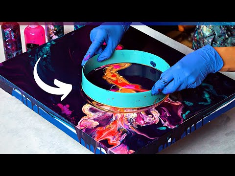 Видео: ЛЕГКИЙ 3D-эффект в Акриловой Заливке~ НОВЫЙ инструмент ~ Жидкий акрил