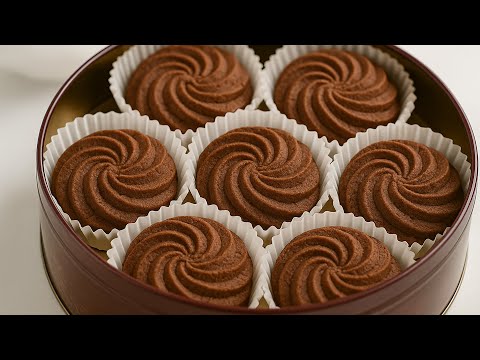 Видео: 🍪 Датское масляное печенье из 5 ингредиентов — теперь с шоколадной магией! 🍫✨