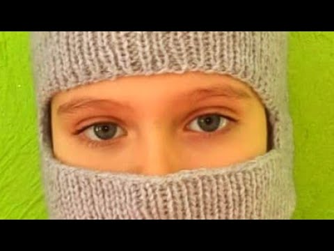 Видео: Вяжем прорезь для глаз в балаклаве