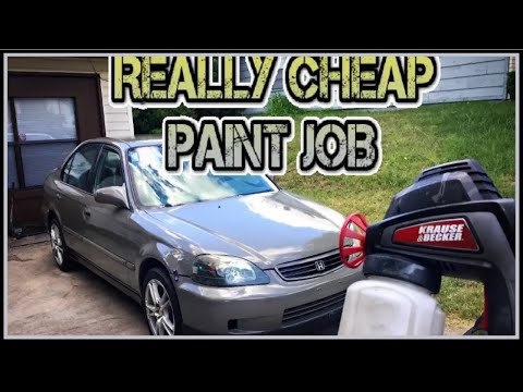 Видео: Дешевая покраска электрическим краскопультом. (приличные результаты)