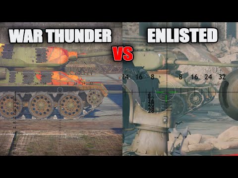 Видео: WarThunder vs Enlisted | Обстрел танков