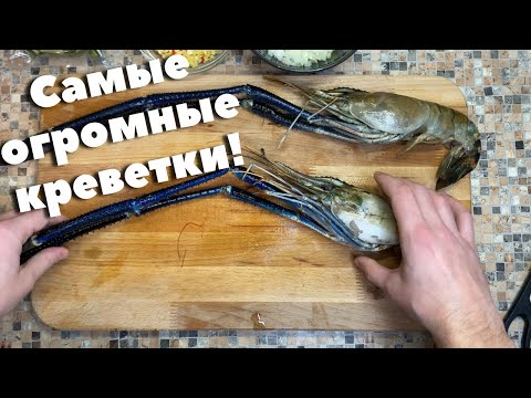Видео: Готовим ГИГАНТСКУЮ креветку Розенберга (необычный рецепт)