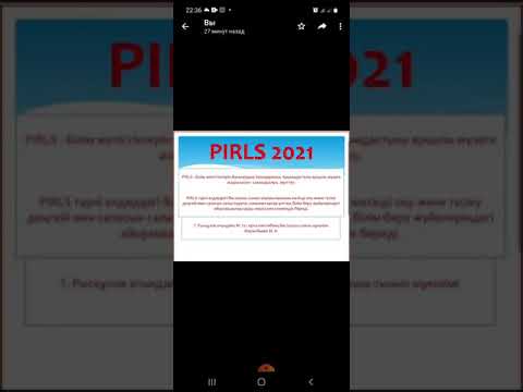 Видео: PIRLS жұмыстарынан тәжірибе алмасу.