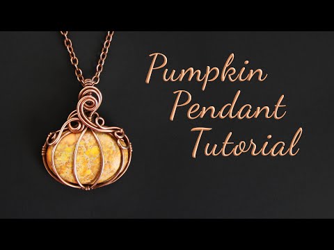 Видео: Как сделать подвеску-тыкву с камнем | Урок по плетению проволок (средний уровень)