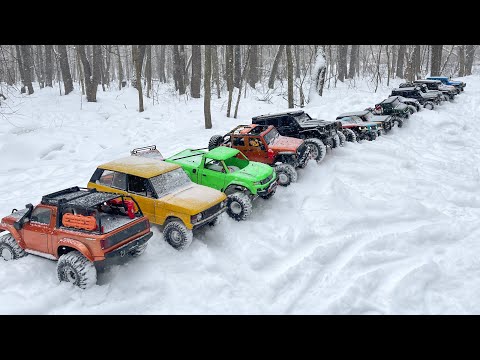 Видео: Большая снежная экспедиция 1/10! RC crawler трофи в Измайлово 19.02.2023