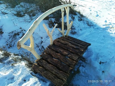 Видео: Как сделать декоративный деревянный мостик/Make a decorative wooden bridge