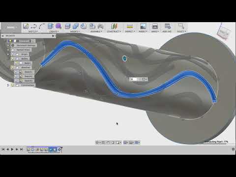 Видео: Уроки Fusion 360: моделирование ручки. Fusion 360 Tutorial: using Project to Surface and Pipe