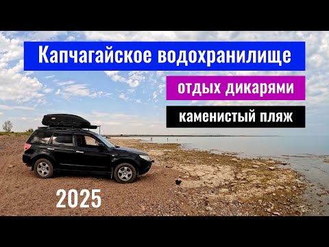 Видео: Бесплатный пляж. Капчагайское водохранилище, Казахстан, 2025 год.