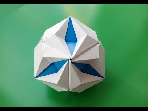 Видео: Кусудама Морская Звезда (Tomoko Fuse), Kusudama Starsea