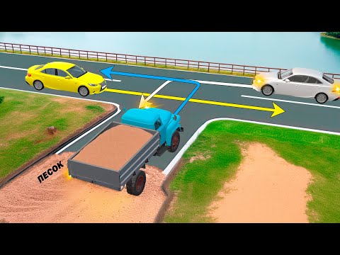 Видео: Кто первым проедет через данный перекрёсток?