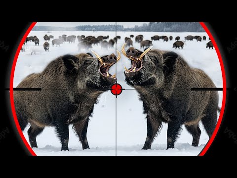 Видео: ГИГАНТСКИЕ СТАДА — ПОТРЯСАЮЩИЕ СЦЕНЫ! Охота на стада диких кабанов. Особые сцены.
