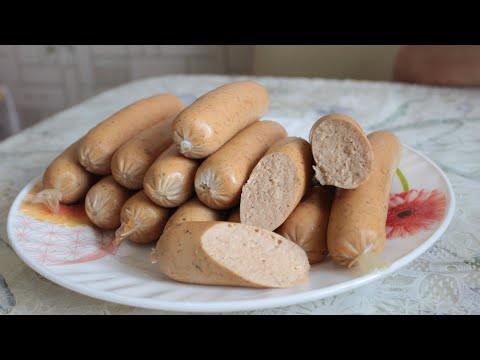 Видео: КУРИНЫЕ СОСИСКИ! Безопасные Вкусные Сочные!😋 Homemade Sausages