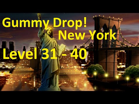 Видео: Gummy Drop! Конфетки! -  New York Level 31 - 40 Walkthrough прохождение