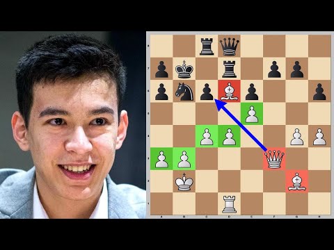Видео: МОЩНАЯ АТАКА Нодирбека Абдусатторова! Шахматы Фишера