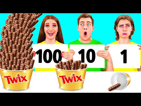 Видео: 100 Слоев Еды Челлендж | Сумасшедший Челлендж от DuKoDu Challenge