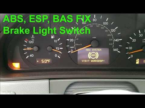 Видео: Замена выключателя стоп-сигнала или датчика остановки тормоза на Mercedes W210 E320 и W220