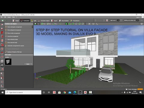Видео: Пошаговое руководство по созданию 3D-модели фасада виллы в Dialux Evo 9
