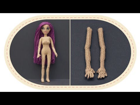 Видео: Кукла крючком Виолетта , часть 1 (Руки). Crochet doll Violetta, part 1 (Hands)