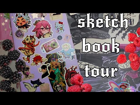 Видео: ОБЗОР СКЕТЧБУКА | Sketchbook tour 🫐 Май-сентябрь 2024