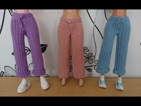 Видео: Брюки/Штаны.  Вязание крючком. 1часть
