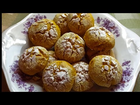 Видео: Тыквенное печенье. Оригинальное красивое вкусное печенье из тыквы.