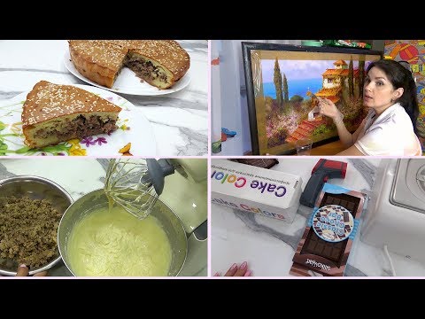 Видео: VLOG : Розыгрыши / Картина на кухню / Заливной пирог с мясом / Мама Вика