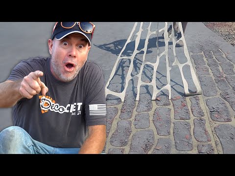 Видео: Как профессионалы создают идеальные узоры на мокром бетоне! (Используя трафареты)