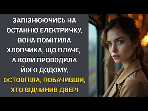 Видео: Запізнюючись на останню електричку, помітила хлопчика, що плакав, а провівши його додому, заціпеніла