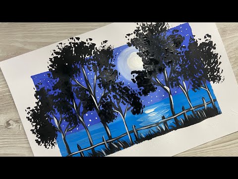 Видео: Жанри образотворчого мистецтва 6 клас «Нічний пейзаж» #творчість  #пейзаж #art