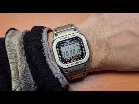 Видео: Стальной корпус и браслет для G-Shock 5600 в состаренном/ретро стиле