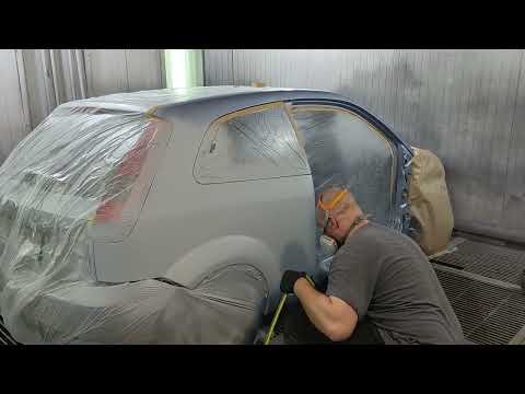 Видео: Краскопульт ДЕВИЛБИС DV-1. B+. Дюза 1.3.  В работе под  базу,время работы в живую,равномерность слоя