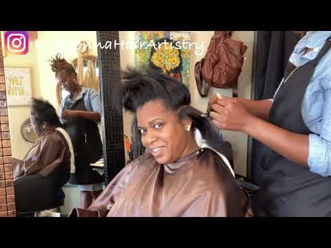 Видео: 😳 Хвост Silk Press на волосах 4c // Натуральные волосы Silk Press