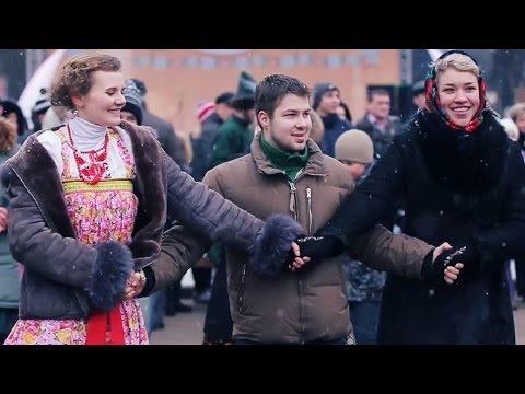 Видео: Флешмоб на Масленицу (Москва)