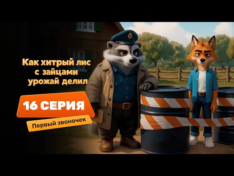 Видео: Серия 16 – Первый звоночек | Как хитрый лис с зайцами урожай делил