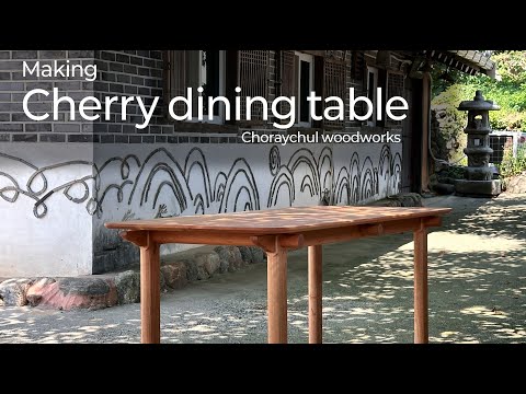 Видео: Обеденный стол из вишни │ Вдохновлён ханок-стропилами │ Choraychul Woodworks