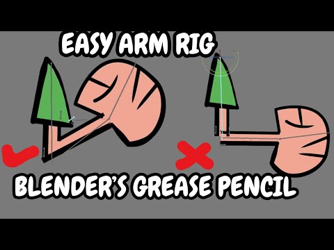 Видео: Простая 2D-анимация Hand Rig Blenders Grease Pencil пошагово