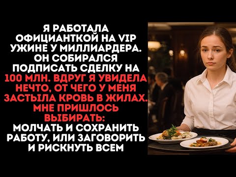 Видео: Я была официанткой на VIP ужине у миллиардера. Он собирался подписать сделку на 100 млн...
