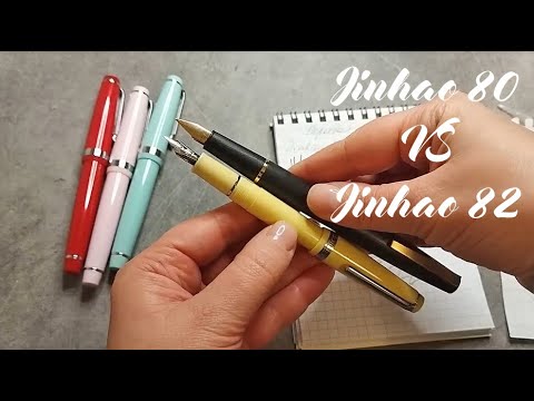Видео: Обзор Jinhao 80 (перо F 0,3-0,4 мм) и Jinhao 82 (перо F 0,4-0,5 мм). Китай. Новинки.
