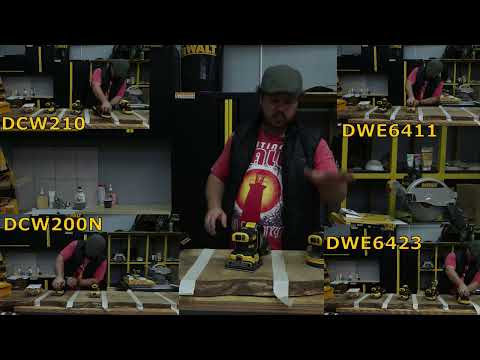 Видео: Шлифмашины DEWALT аккумуляторные DCW200 и DCW210, а также  сетевые DWE6411 и DWE6423.