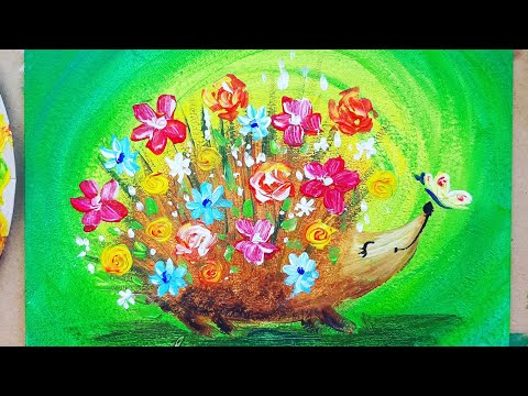 Видео: ЕЖИК |И цветы! Рисование для детей🎨