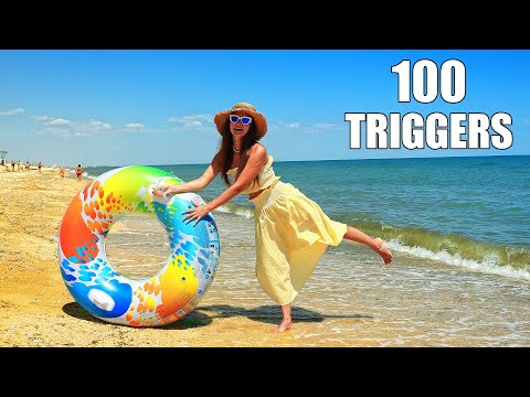 Видео: ASMR 100 TRIGGERS in 10 minutes on the SEA | АСМР 100 ТРИГГЕРОВ за 10 минут на МОРЕ