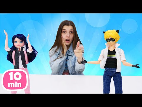 Видео: Леди Баг и Супер Кот пытаются узнать личности друг друга! Видео для детей про игрушки