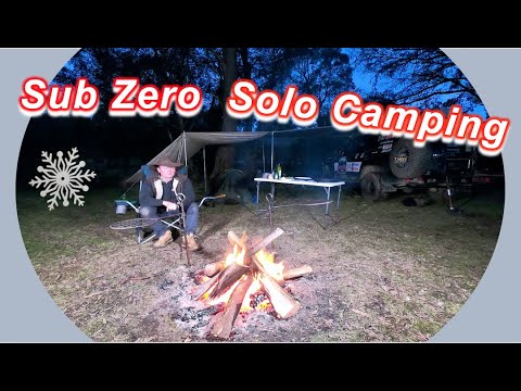 Видео: Отдых на природе Sub-Zero Solo Camping & Bush Cooking – Native Dog Flat, Vic High Country.
