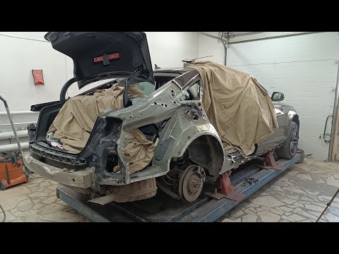 Видео: Ауди А6 ремонт продранного борта