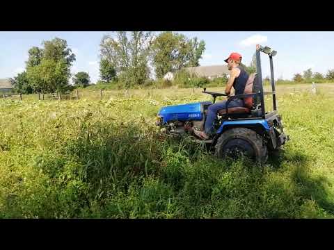 Видео: Сбиваем ботву самодельной ботвасбивалкой для минитрактора амжк-8