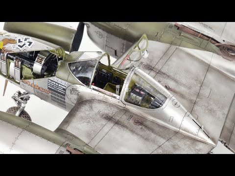 Видео: P-38J Lightning Тамия 1/48
